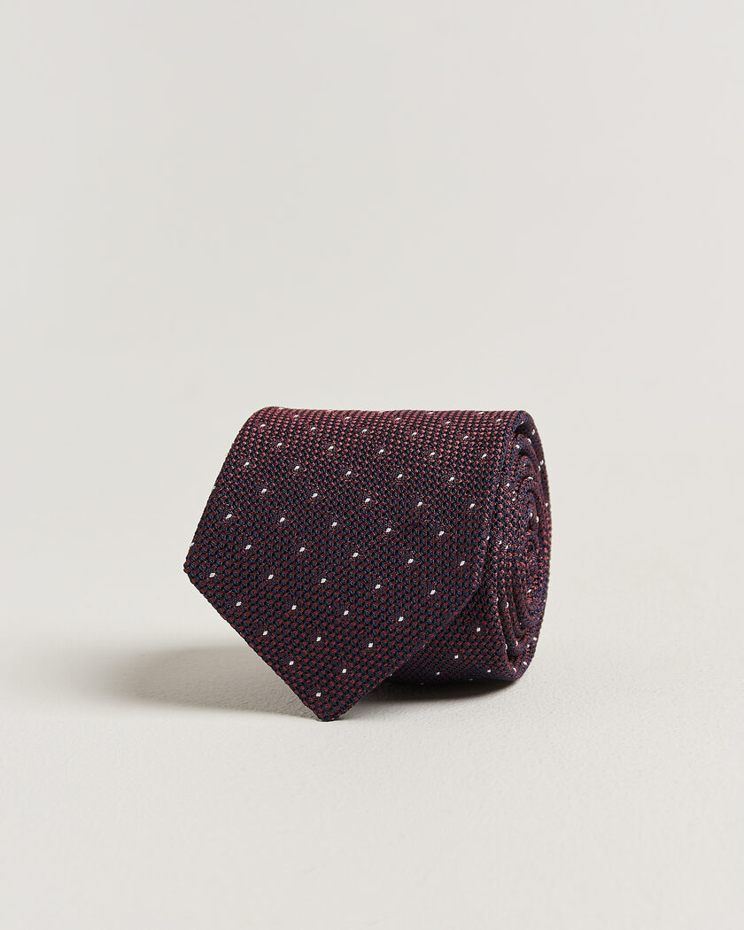 Amanda Christensen Silk Grenadine Dot 8cm Tie Wine – Rouge