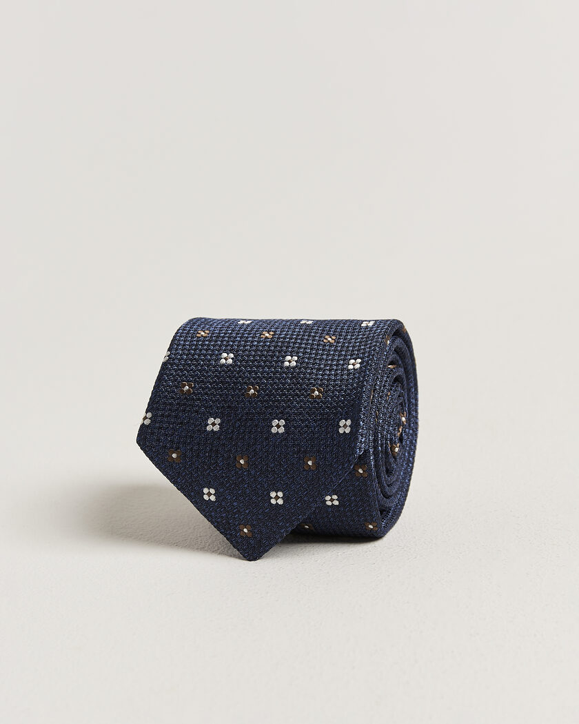 Amanda Christensen Silk Flower 8cm Tie Navy – Bleu