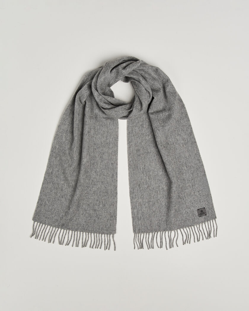 Amanda Christensen Wool Scarf Light Grey Melange – Gris