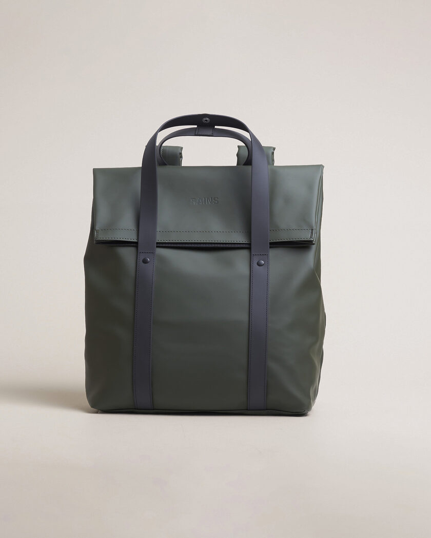 RAINS 2 Way Tote Backpack Black Green – Vert