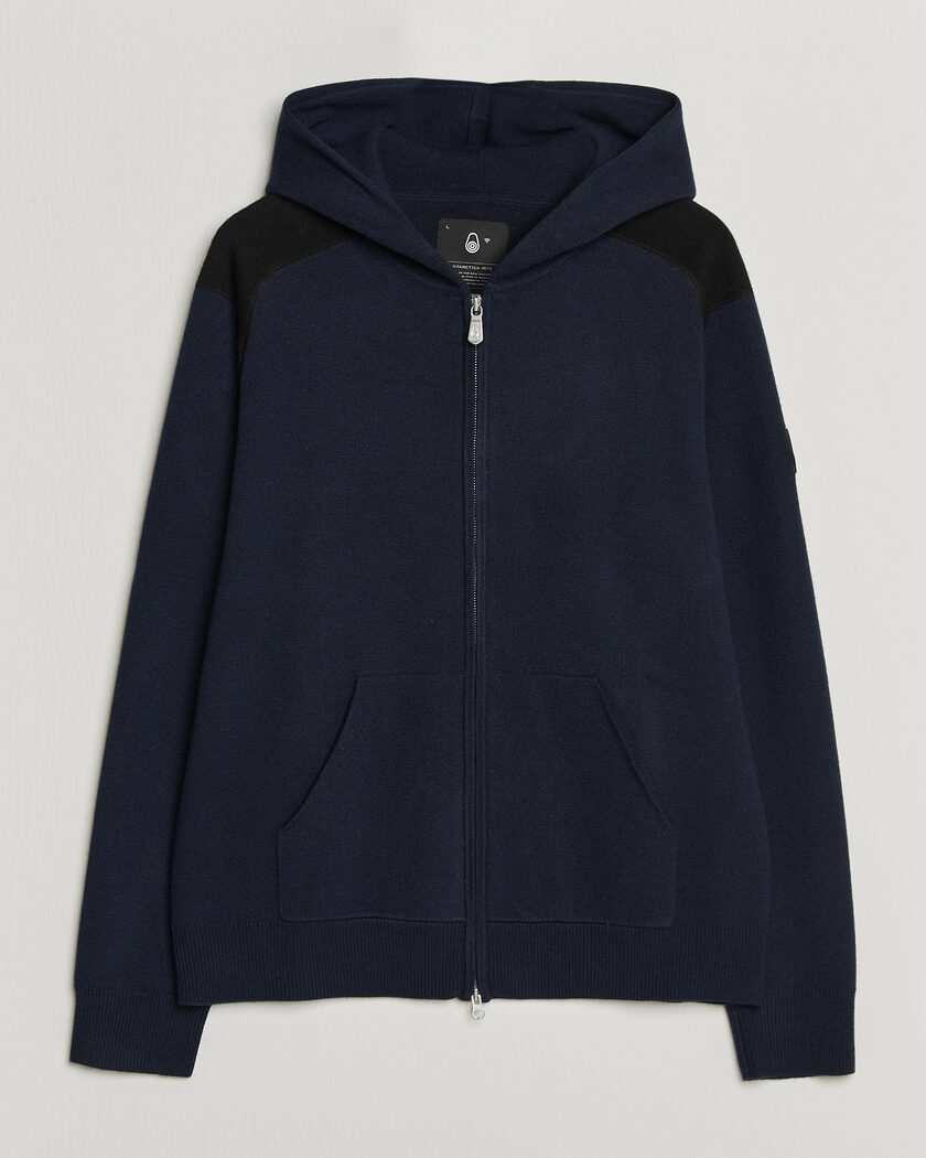 Sail Racing Spine Wool Knitted Full Zip Hoodie Dark Navy – Bleu