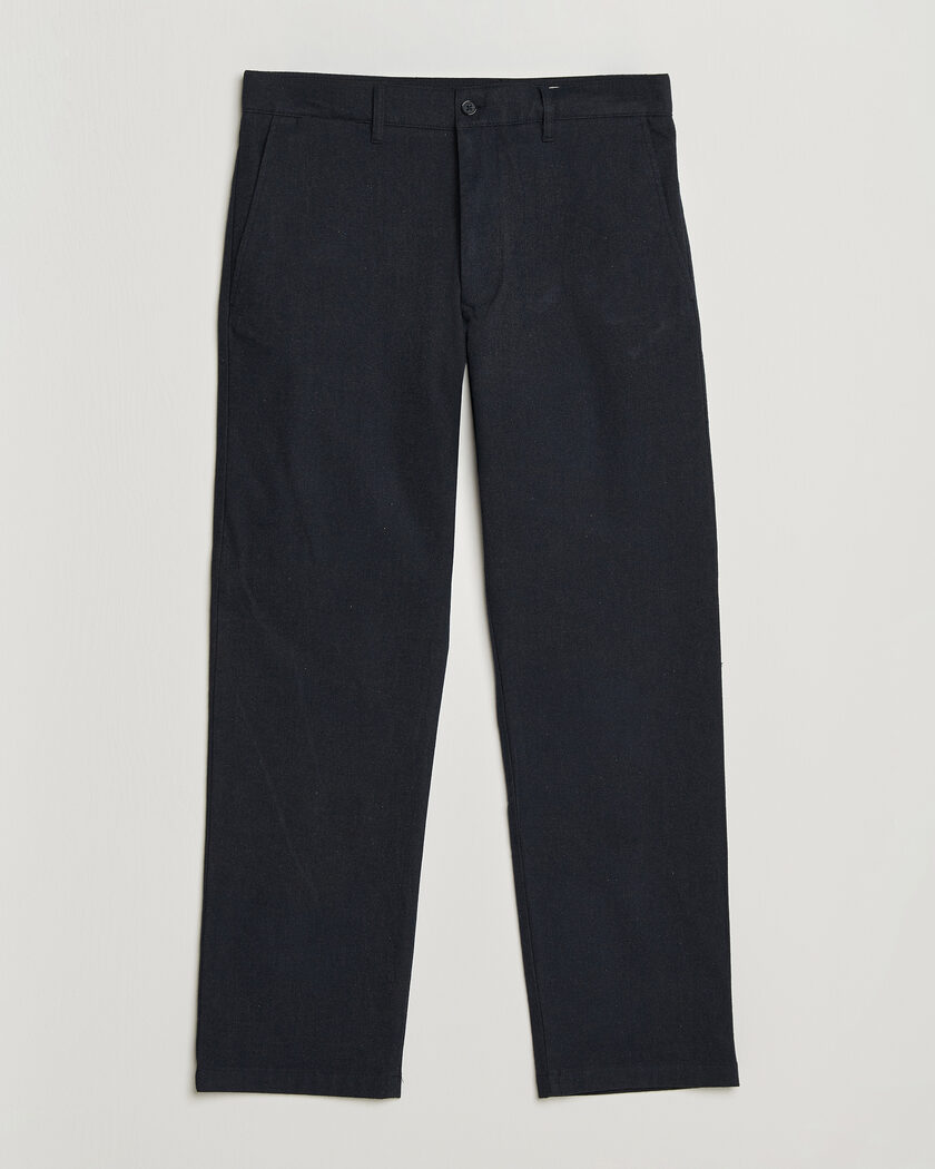  NN07 Aden Brushed Cotton Trousers Deep Navy – Bleu