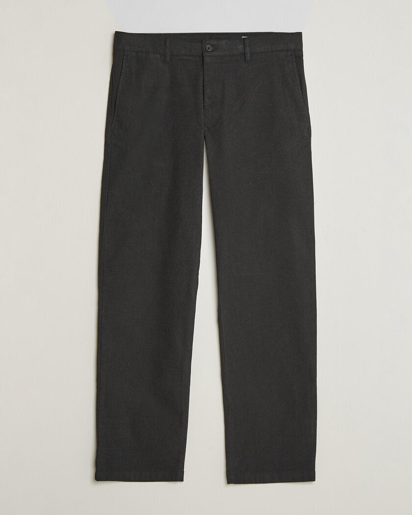NN07 Aden Brushed Cotton Trousers Black Multi – Noir