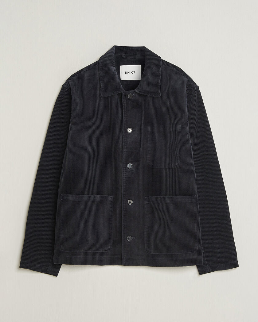  NN07 Morgan Corduroy Overshirt Deep Navy – Bleu