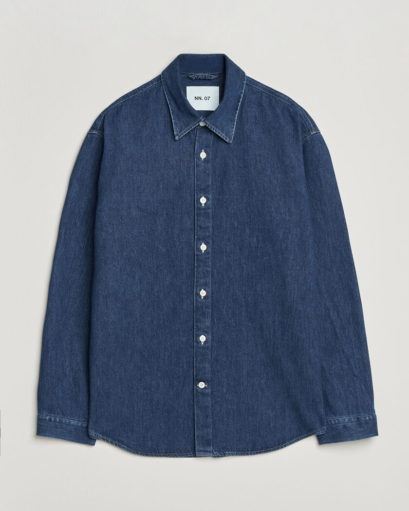NN07 Casper Denim Overshirt Medium Indigo – Bleu