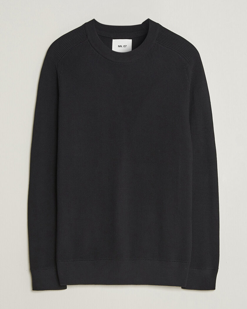NN07 Kevin Cotton Knitted Sweater Black – Noir