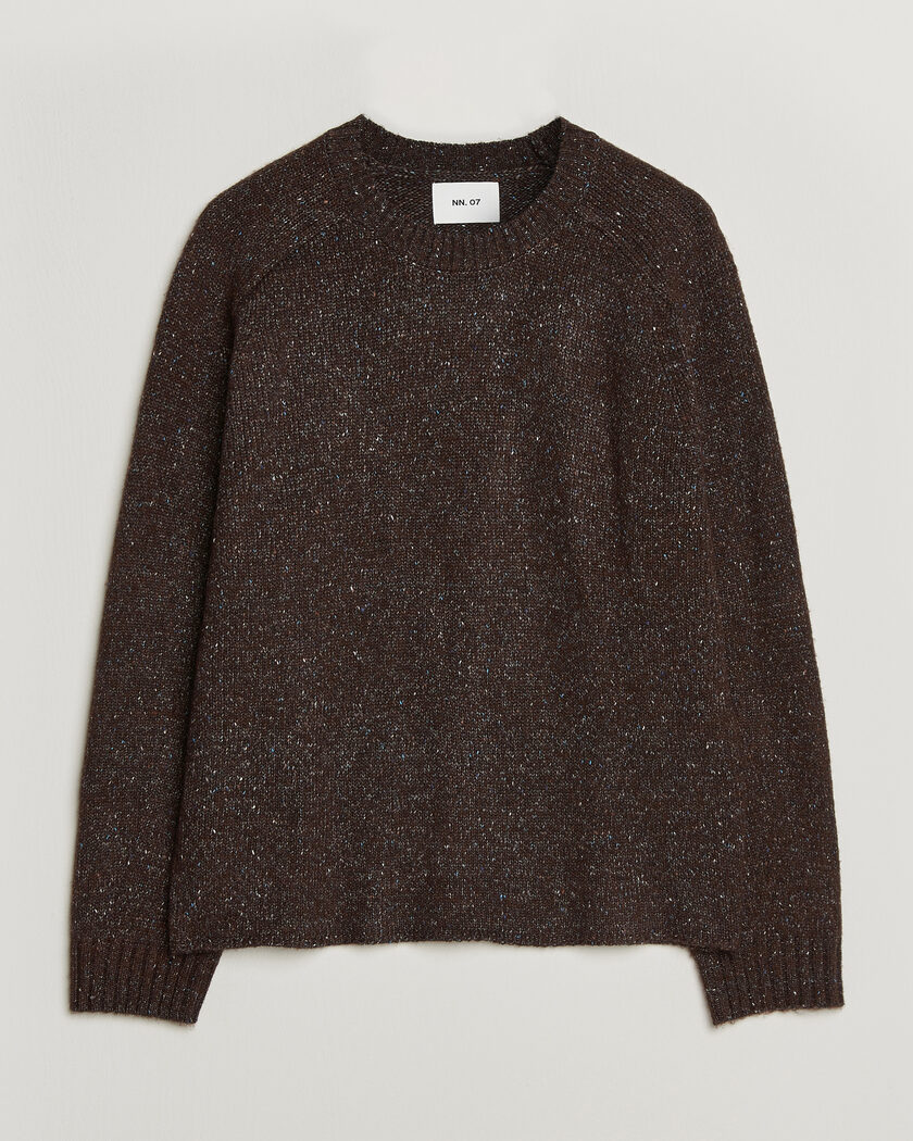 NN07 Jim Neps Wool Knitted Sweater Deep Truffle – Marron