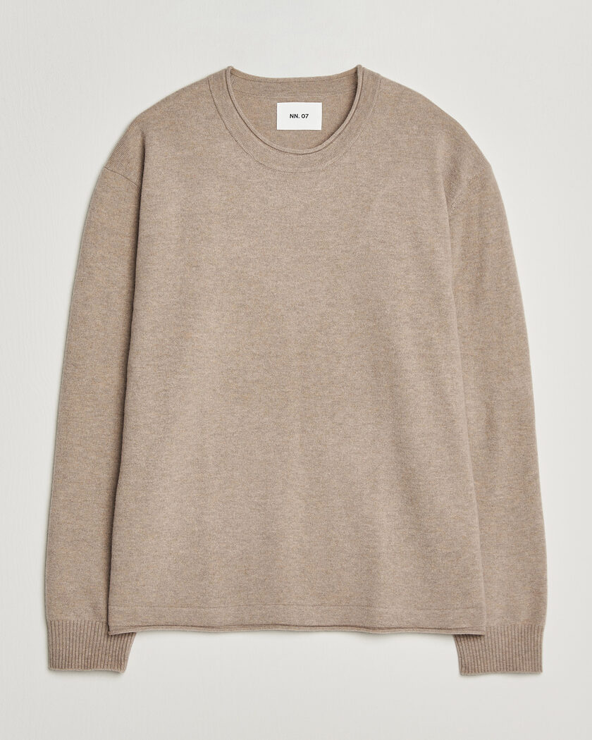  NN07 Sammy Wool Knitted Sweater Clay Melange – Beige