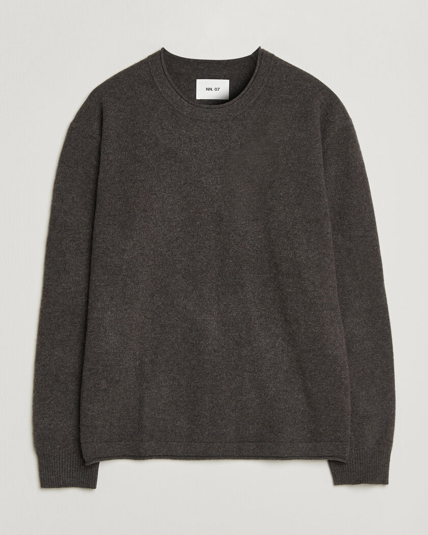 NN07 Sammy Wool Knitted Sweater Earth Melange – Marron