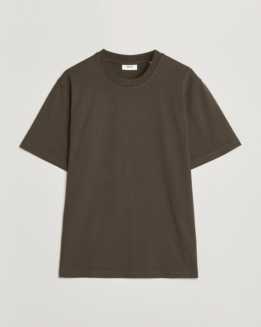 NN07 Adam Crew Neck T-Shirt Earthwood – Marron