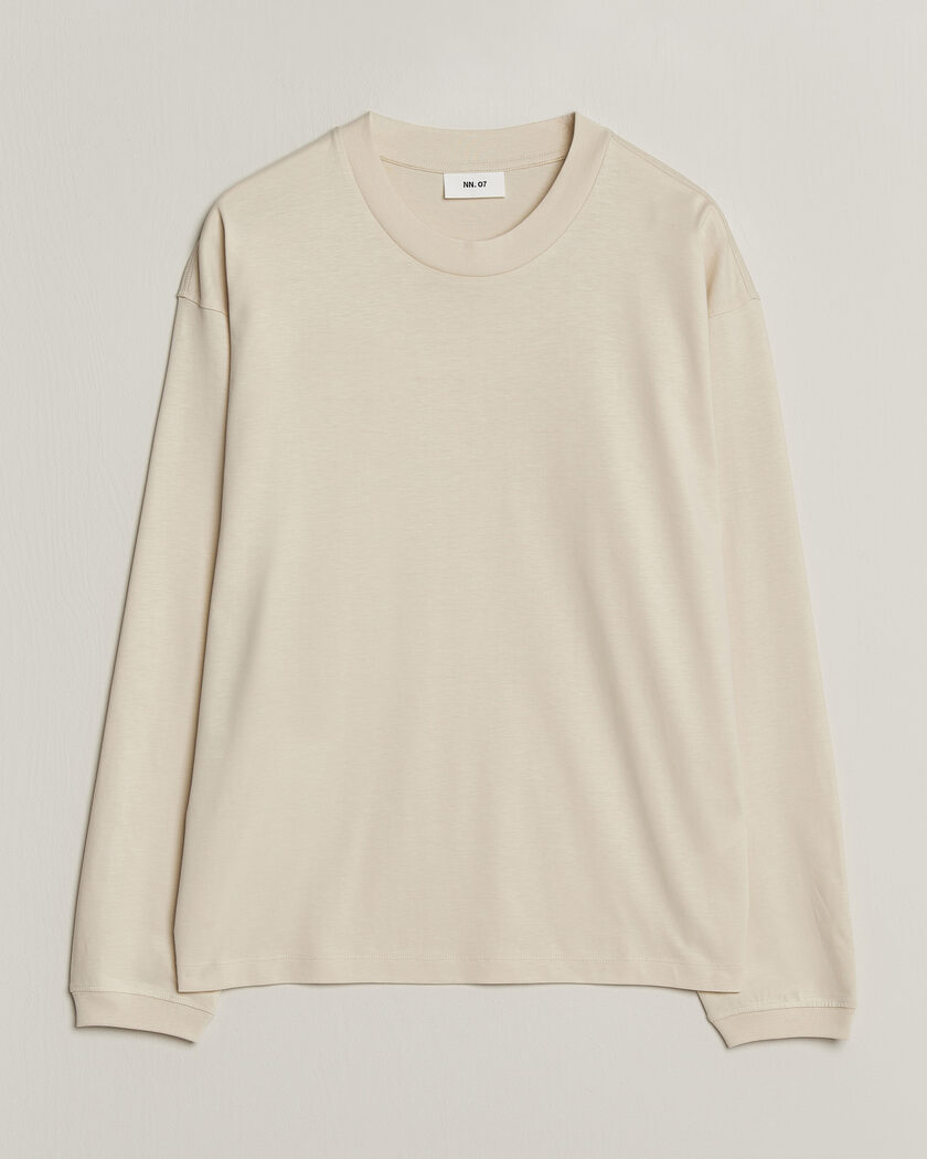 NN07 Lionel Suvin Cotton Long Sleeve T-Shirt Ivory – Blanc