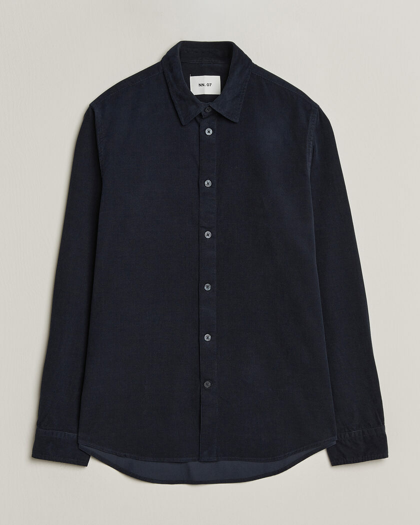 NN07 Asher Baby Cord Shirt Navy Blue – Bleu