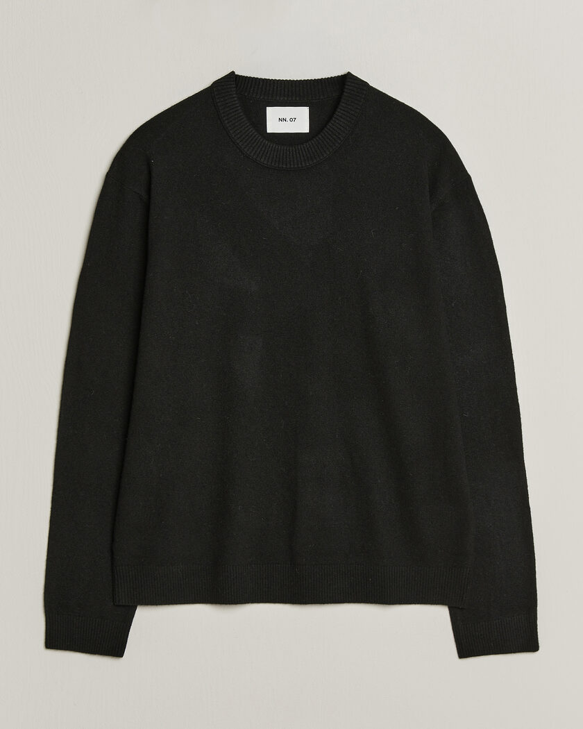 NN07 Raz Lambswool Knitted Sweater Black – Noir