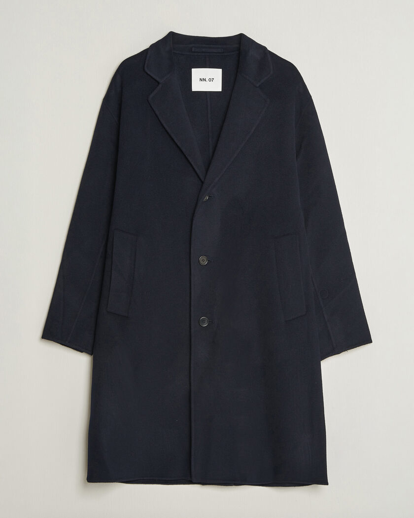NN07 Kendrick Wool Coat Navy Blue – Bleu