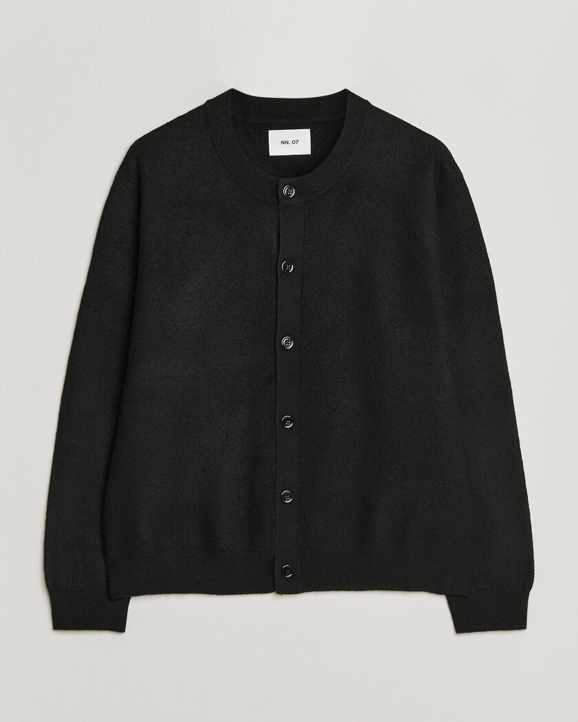 NN07 Jasper Soft Boiled Wool Cardigan Black – Noir
