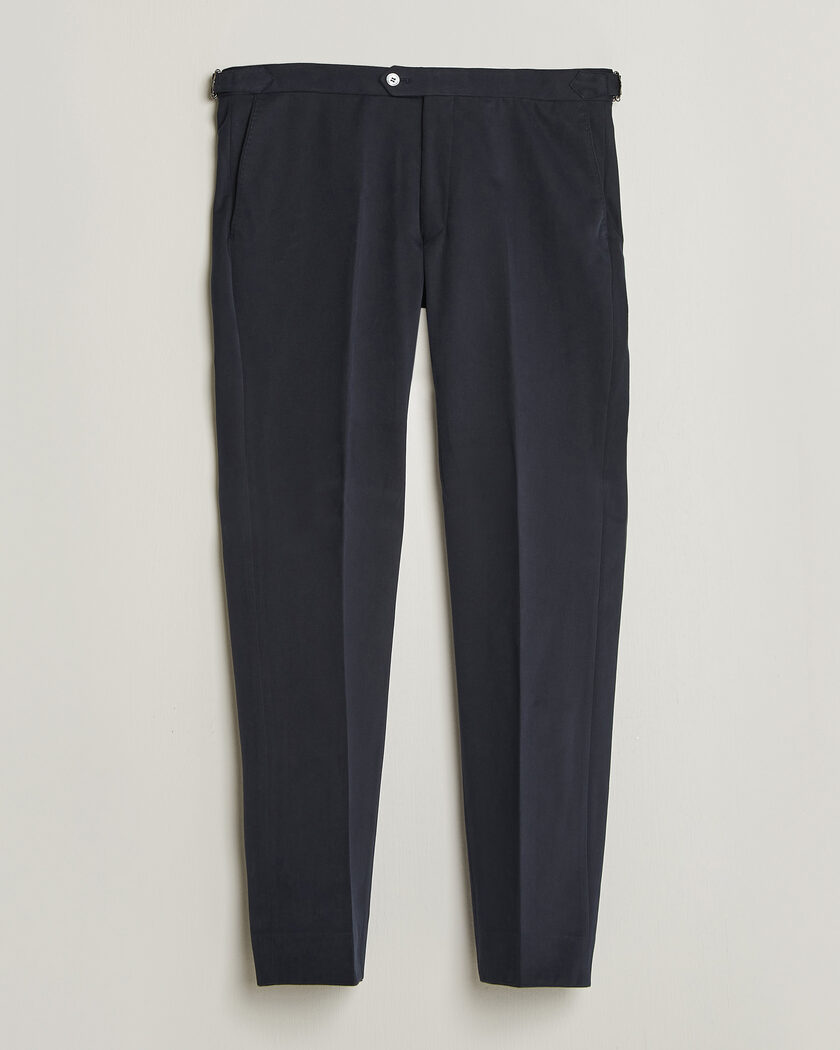 Oscar Jacobson Dandy Brushed Cotton Trousers Blue – Bleu