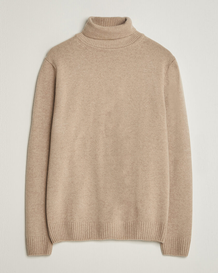 Stenströms Brushed Merino Rollneck Beige – Beige