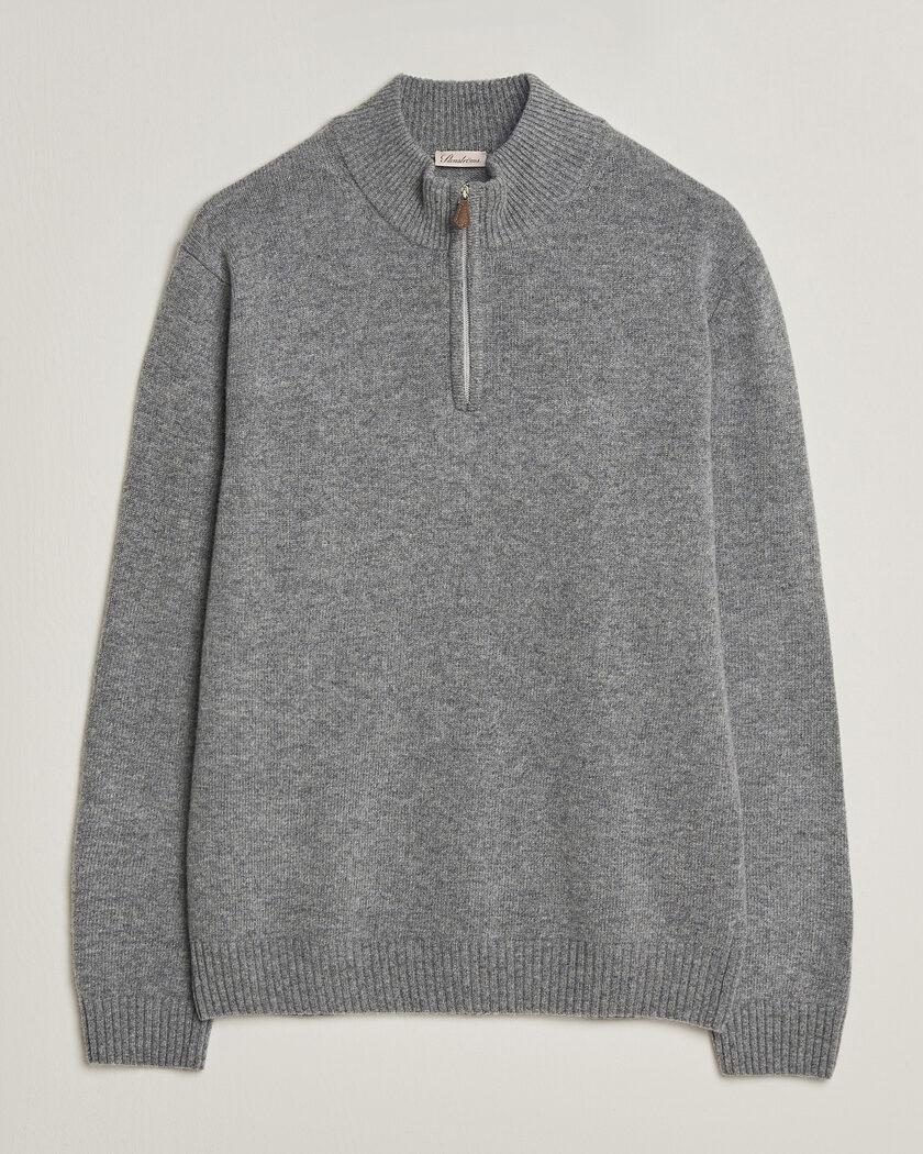 Stenströms Brushed Merino Half-Zip Grey – Gris