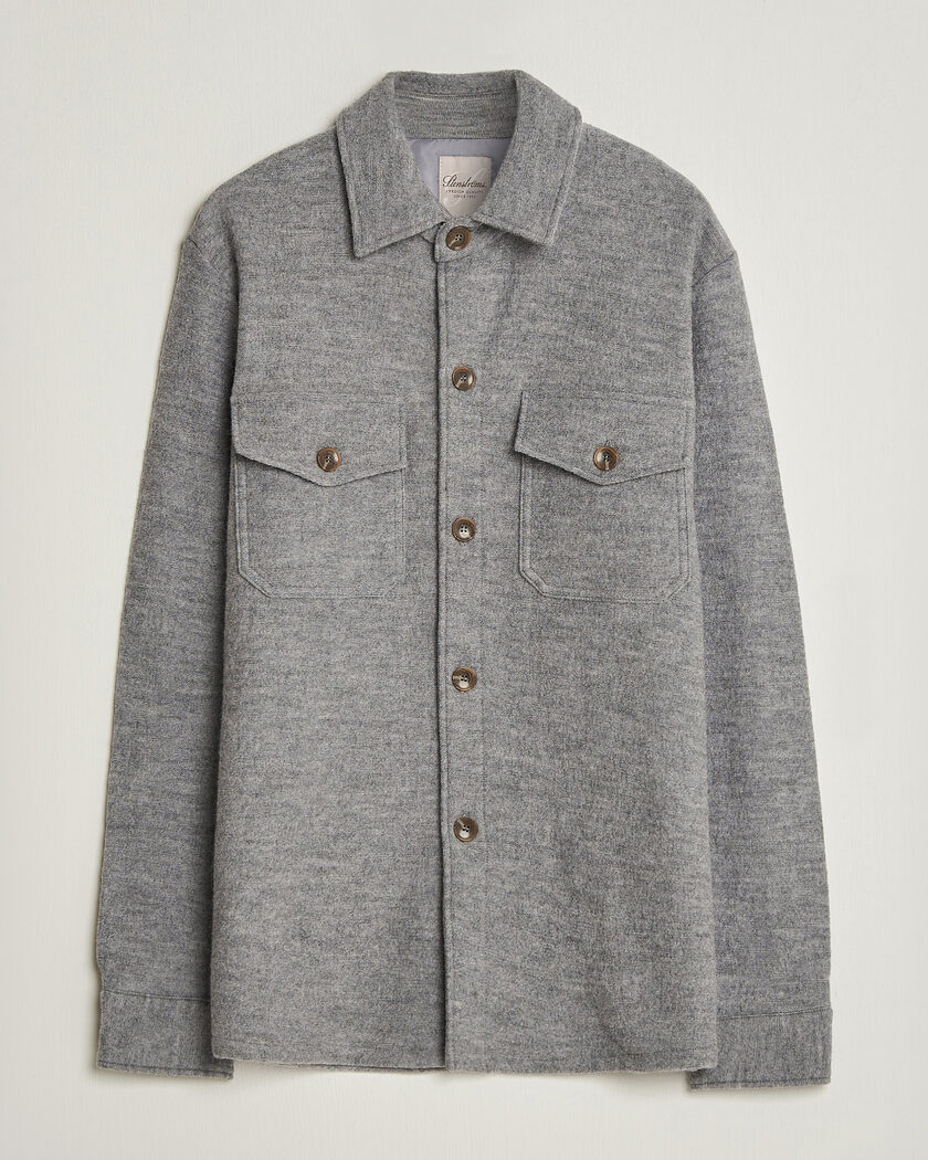 Stenströms Felted Wool Overshirt Grey – Gris