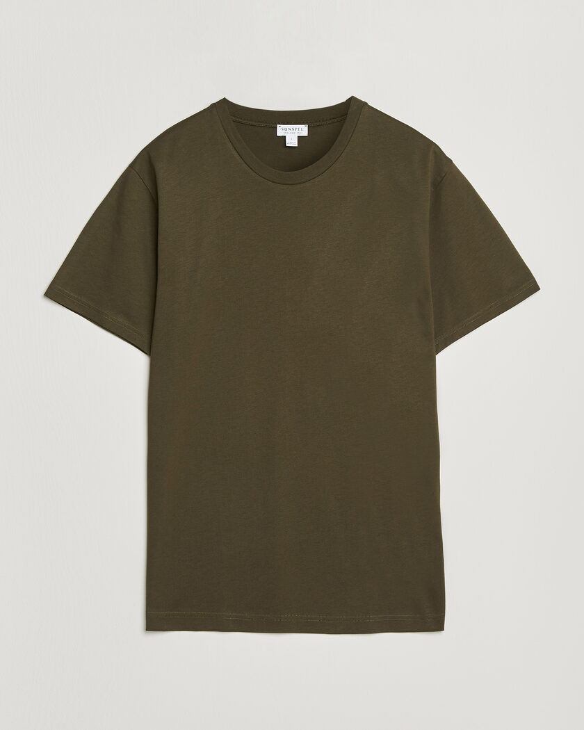 Sunspel Riviera Midweight T-Shirt Loden Green – Vert