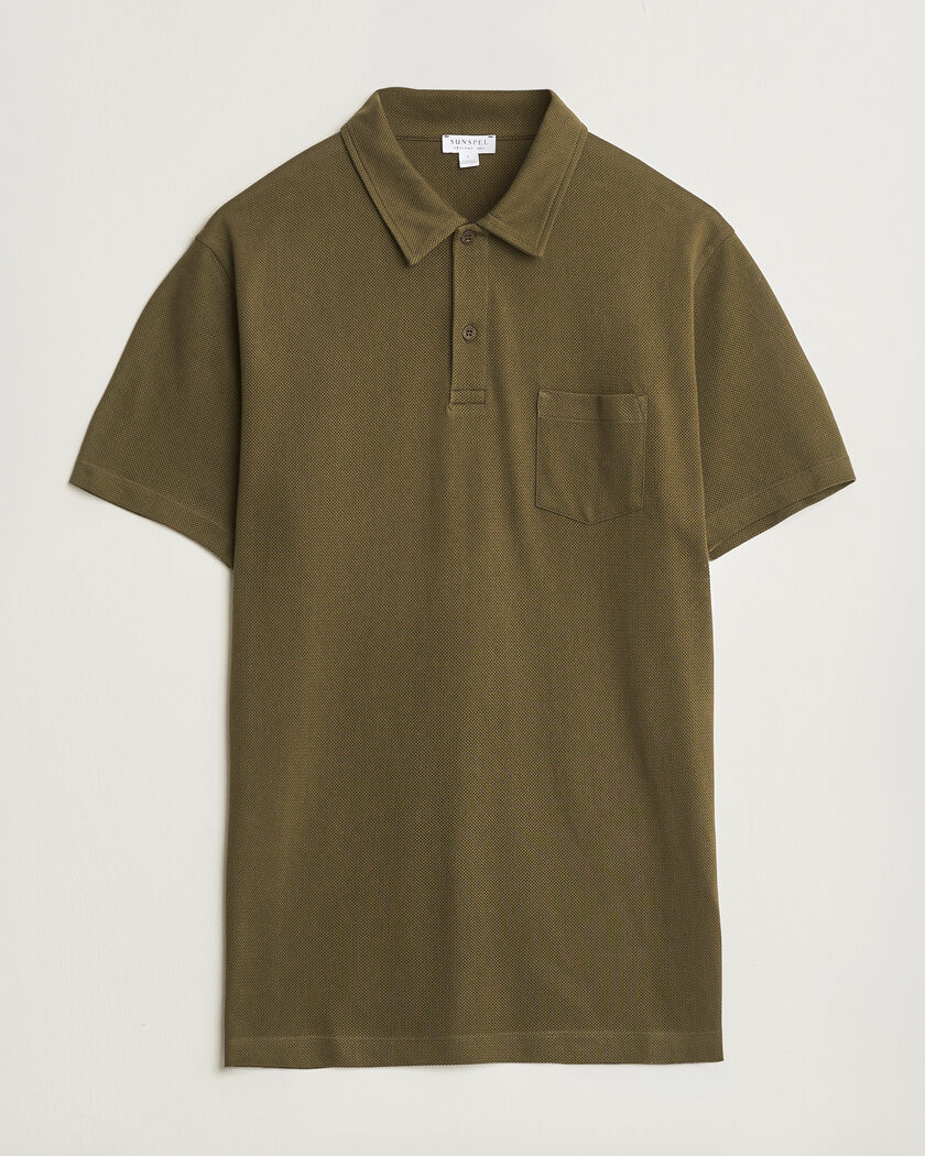 Sunspel Riviera Polo Shirt Loden Green – Vert