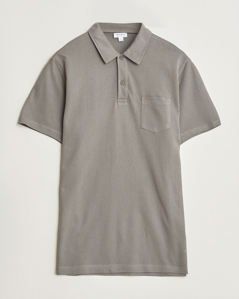 Sunspel Riviera Polo Shirt Smoke Grey – Gris