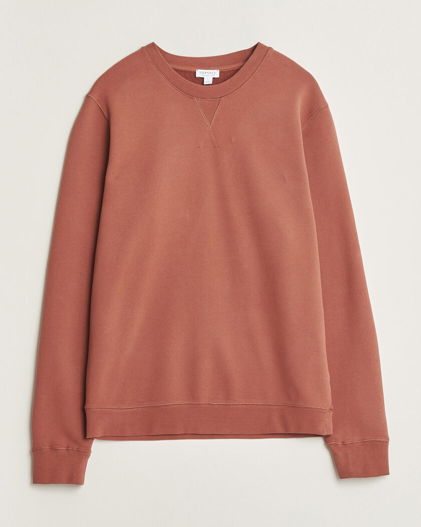 Sunspel Loopback Sweatshirt Dark Tabacco – Marron
