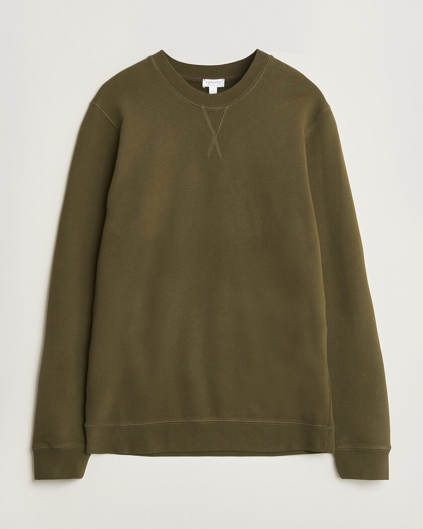 Sunspel Loopback Sweatshirt Loden Green – Vert