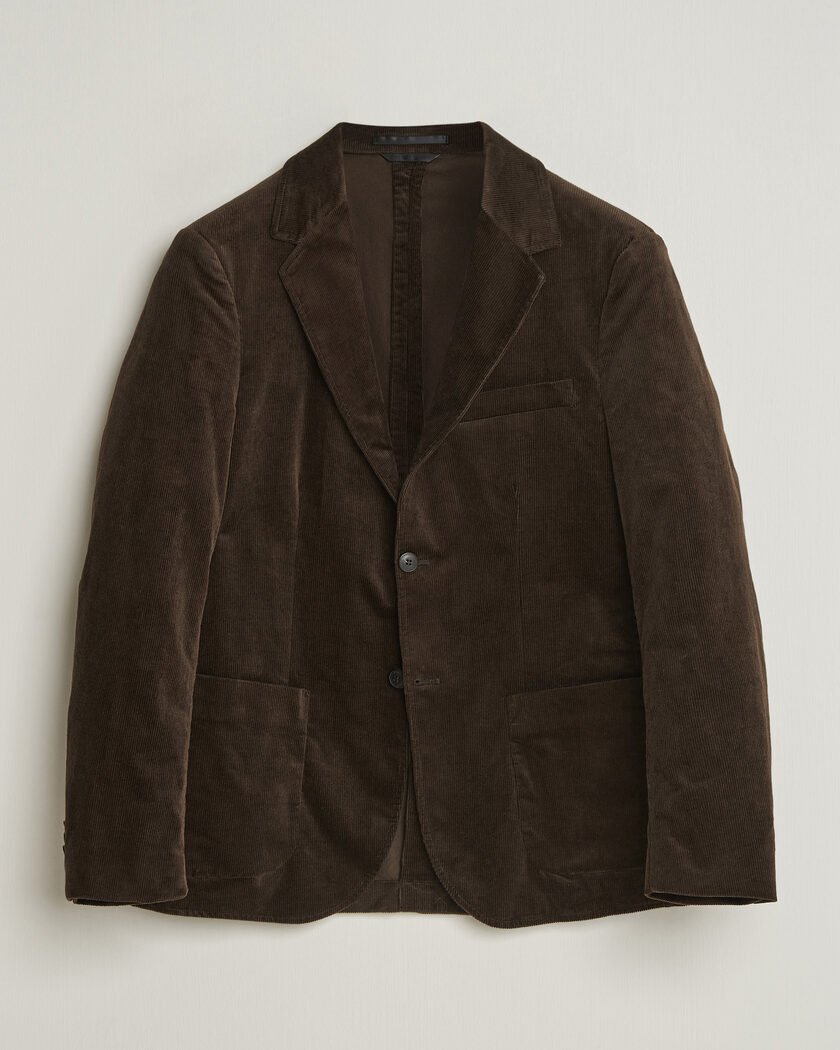 Sunspel Relaxed Corduroy Blazer Dark Choclate – Marron