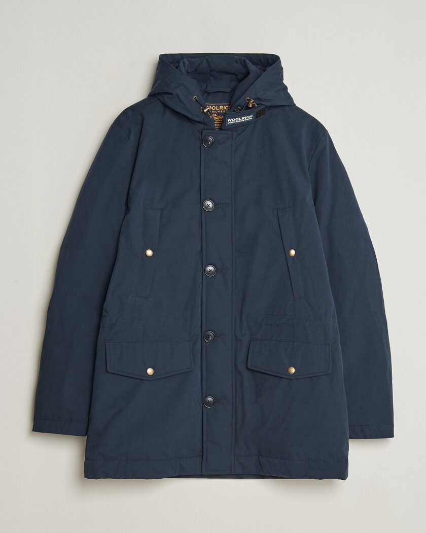 Woolrich Mountain Cloth Parka Melton Blue – Bleu