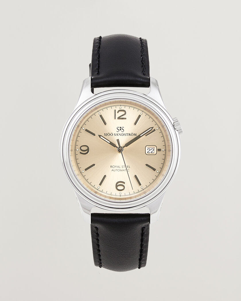 Sjöö Sandström Royal Steel 41mm Black Calf – Or