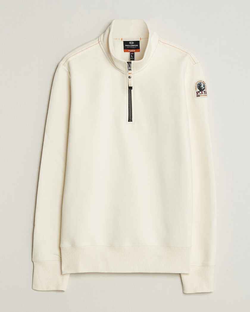 Parajumpers Broad Peak Super Easy Half Zip Sweatshirt Warm Ivory – Blanc