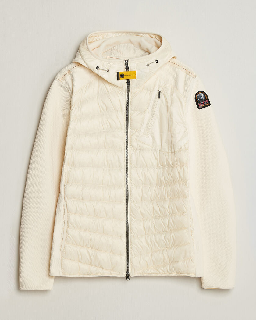 Parajumpers Nolan Warm Up Hybrid Hooded Jacket Warm Ivory – Blanc
