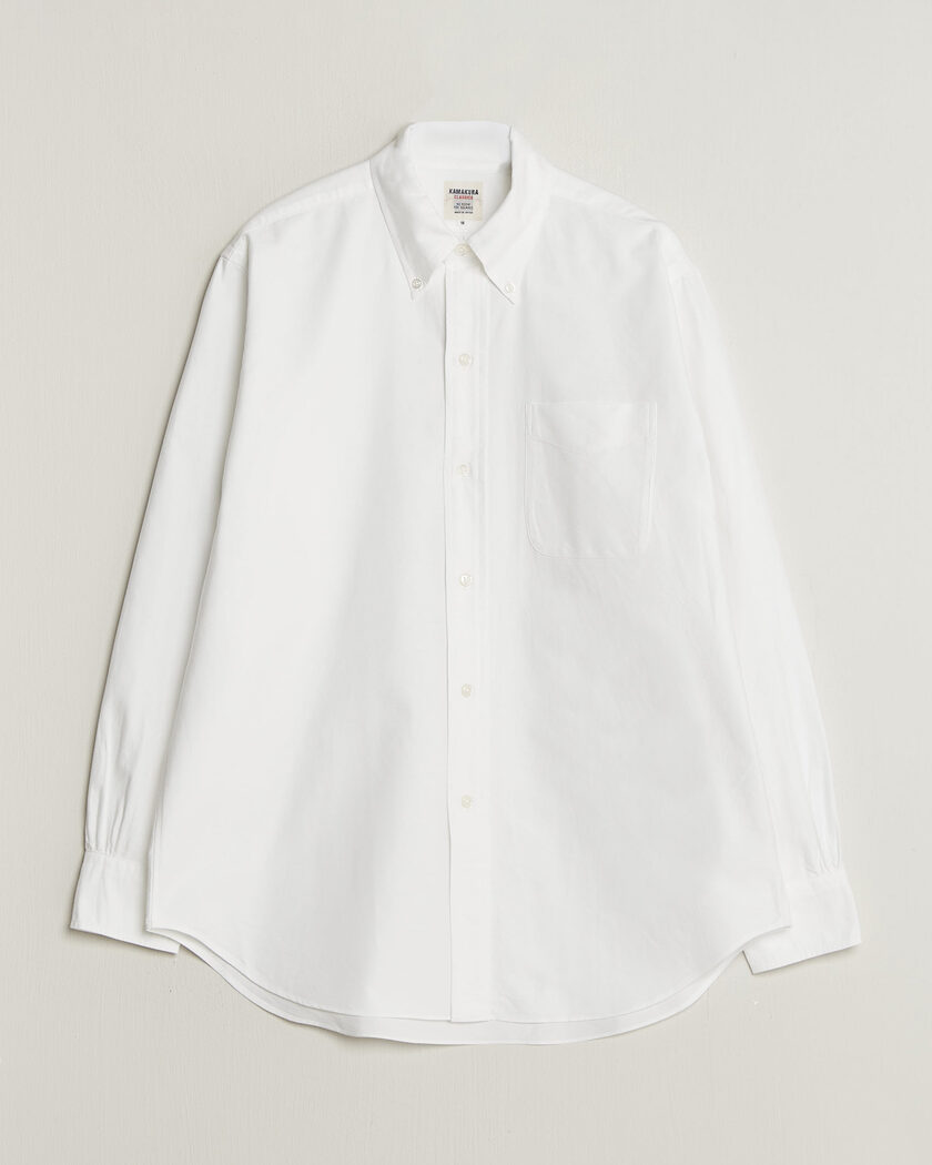Kamakura Shirts Ametora Japanese Oxford BD Shirt White – Blanc