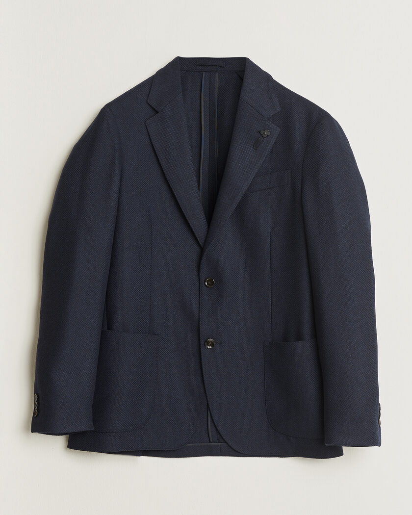 Lardini Wool/Cashmere Blazer Navy – Bleu