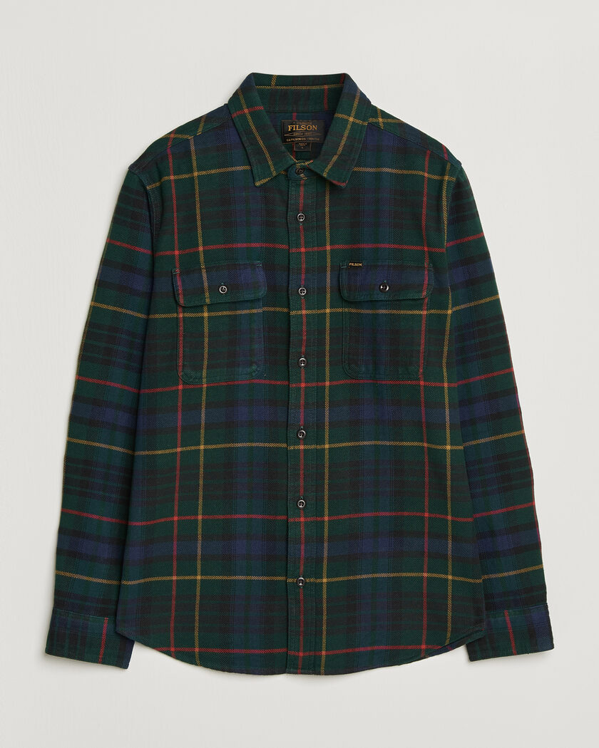 Filson Vintage Flannel Work Shirt Green/Navy – Vert