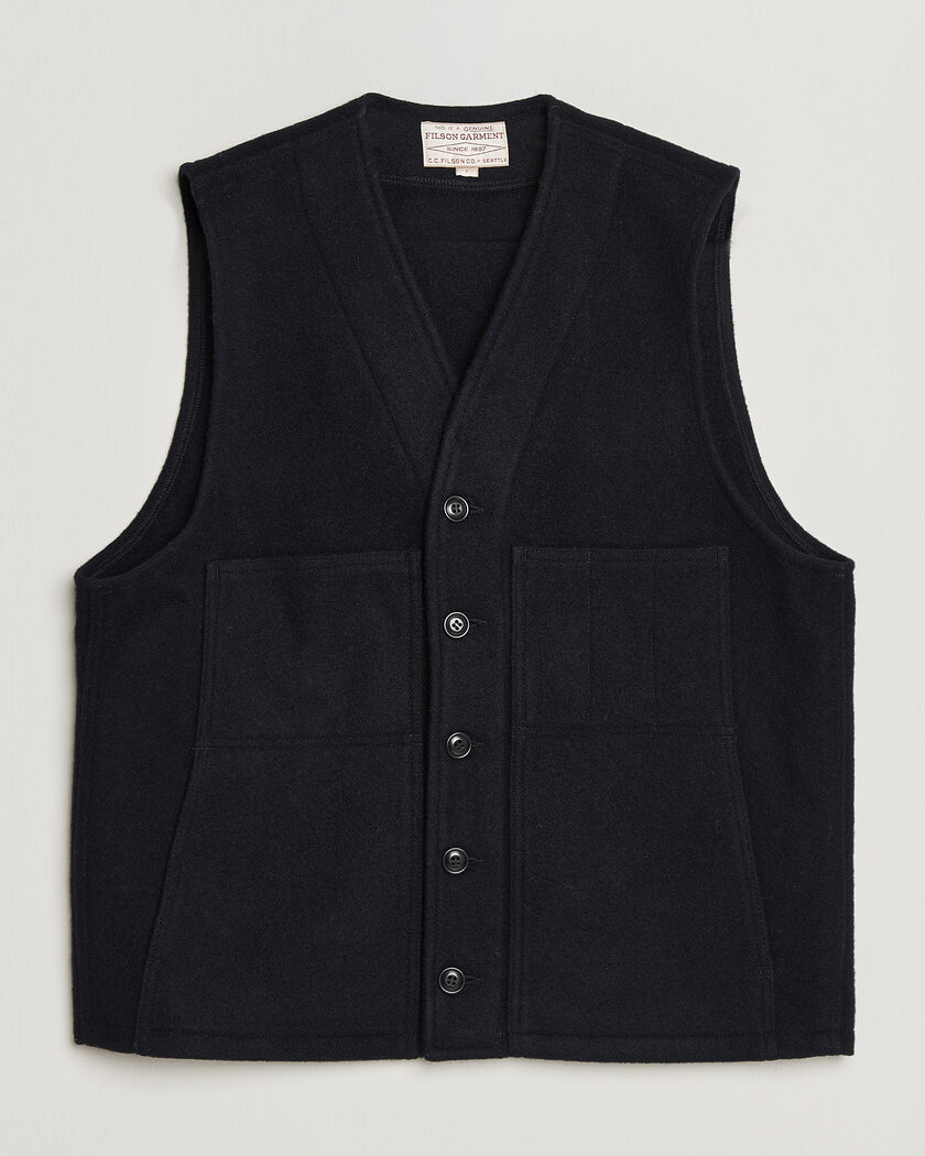 Filson Mackinaw Wool Vest Navy – Bleu