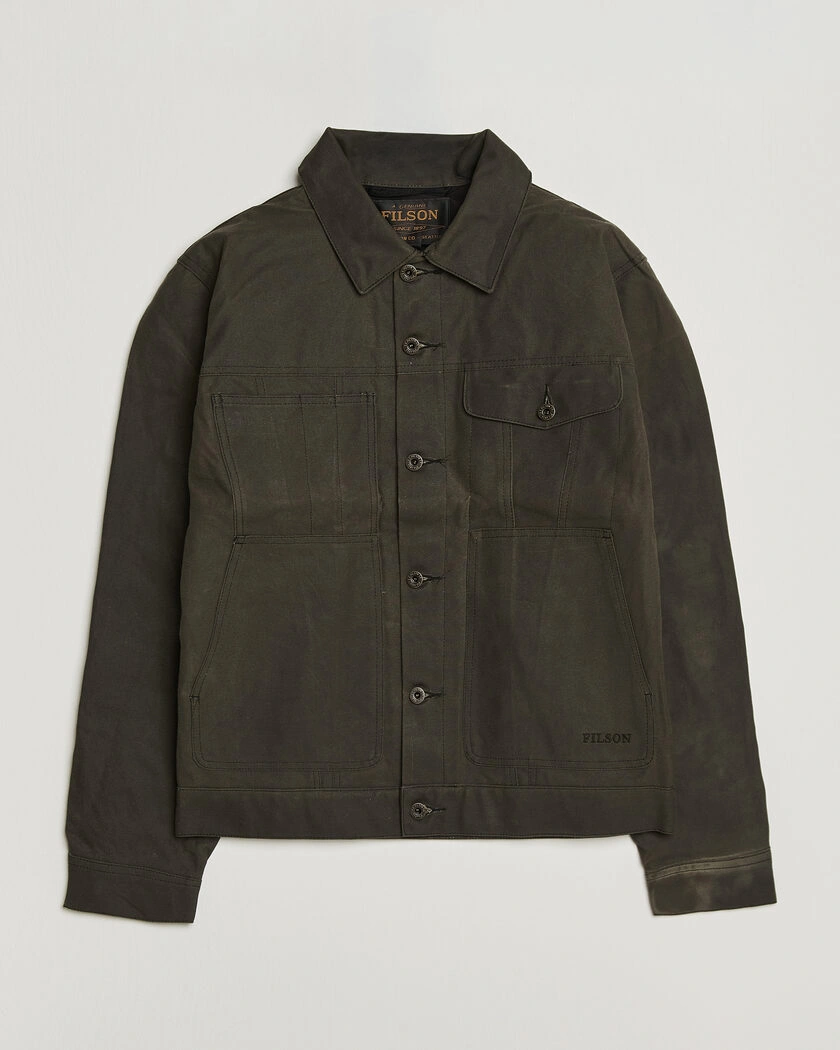Filson Short Lined Tin Cloth Cruiser Beluga – Vert