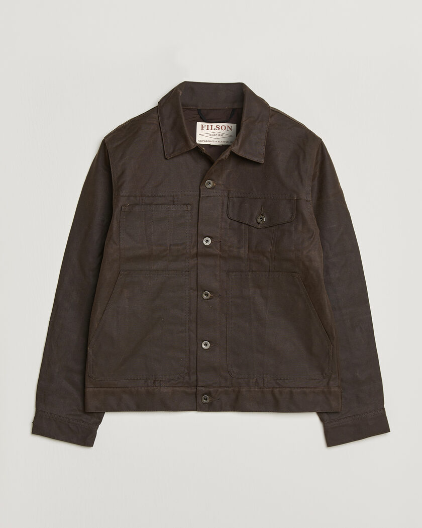 Filson Short Lined Tin Cloth Cruiser Dark Brown – Marron