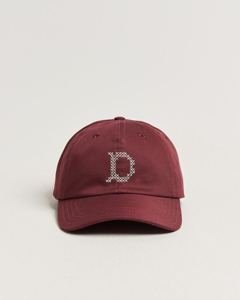 Drake's Cross Stitch D Twill Baseball Cap Burgundy – Rouge