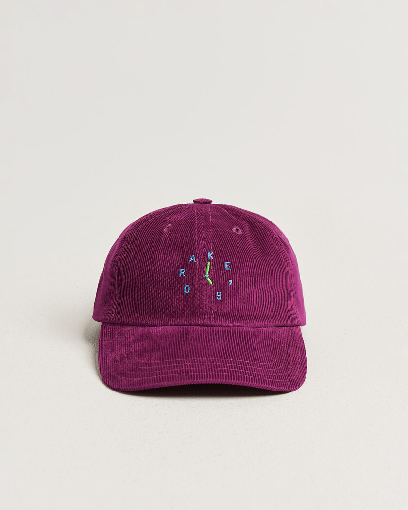 Drake's Clock Twill Cord Baseball Cap Red – Rose