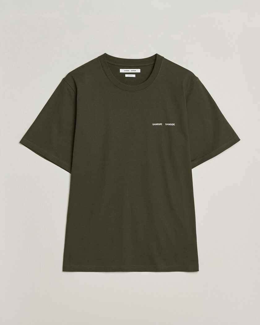 Samsøe Samsøe Thomas Cotton T-Shirt Forest Night – Vert