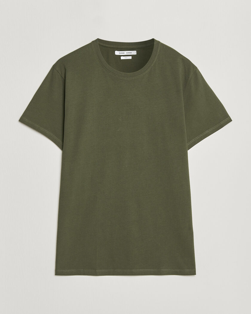 Samsøe Samsøe Kronos Cotton T-Shirt Forest Night – Vert