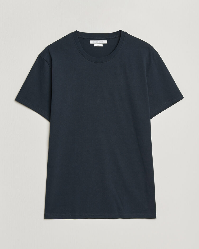 Samsøe Samsøe Kronos Cotton T-Shirt Salute Navy – Bleu