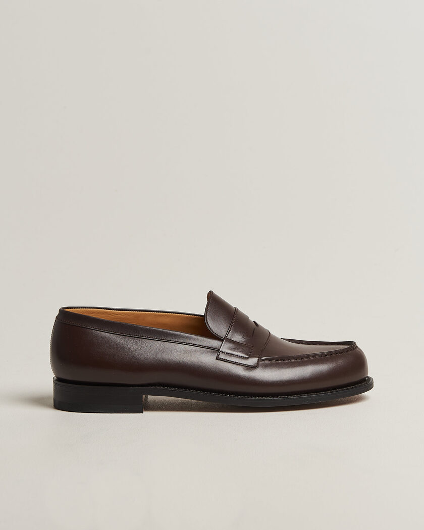 J.M. Weston 180 Penny Loafer Brown Calf – Marron