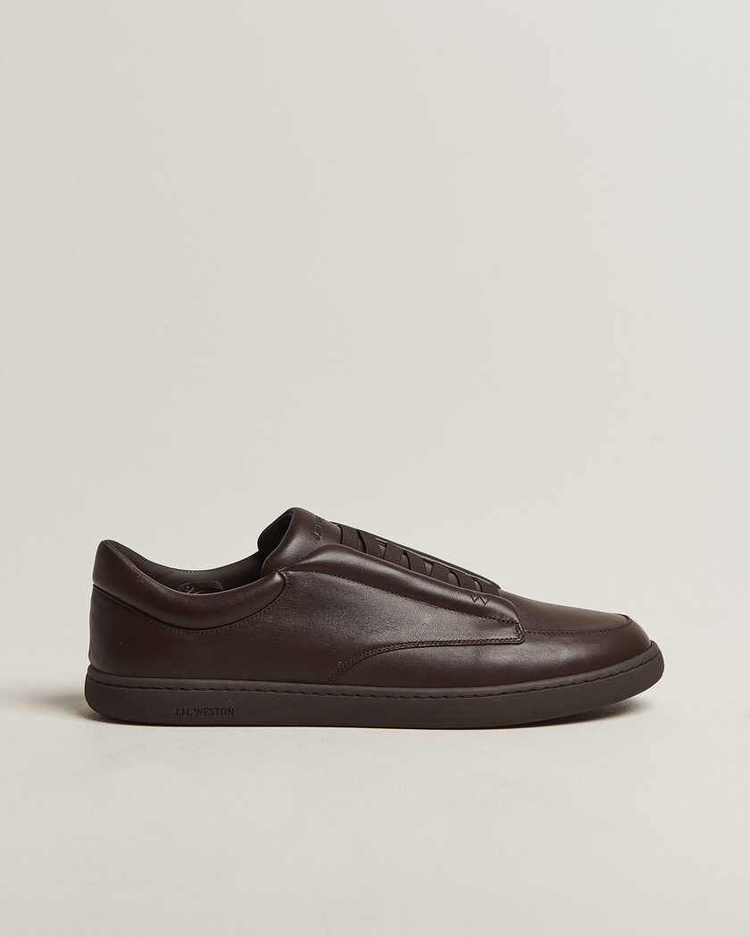 J.M. Weston Dress Sneaker Dark Brown Nappa – Marron
