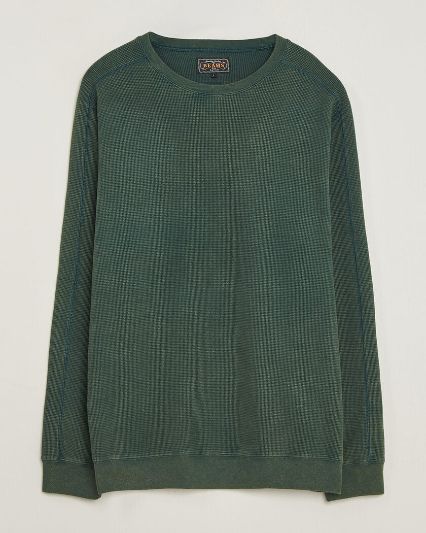 BEAMS PLUS Fade Thermal Crew Green – Vert