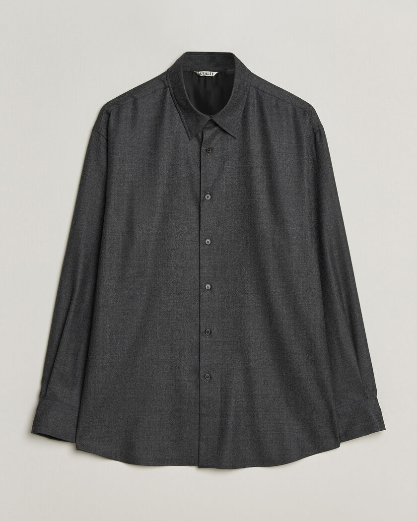 Auralee Super Light Wool Shirt Charcoal – Gris