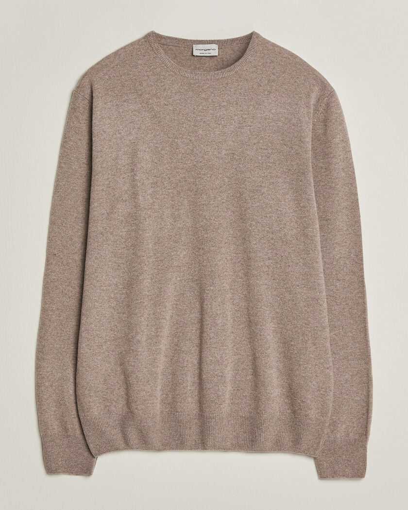 Morgano Wool/Cashmere Crewneck Walnut – Marron