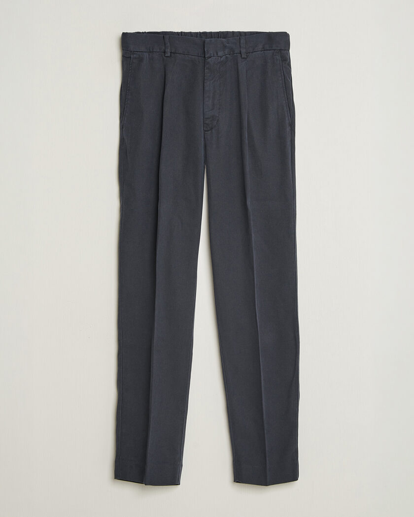 A Day's March Smart Lyocell Trousers Navy – Bleu